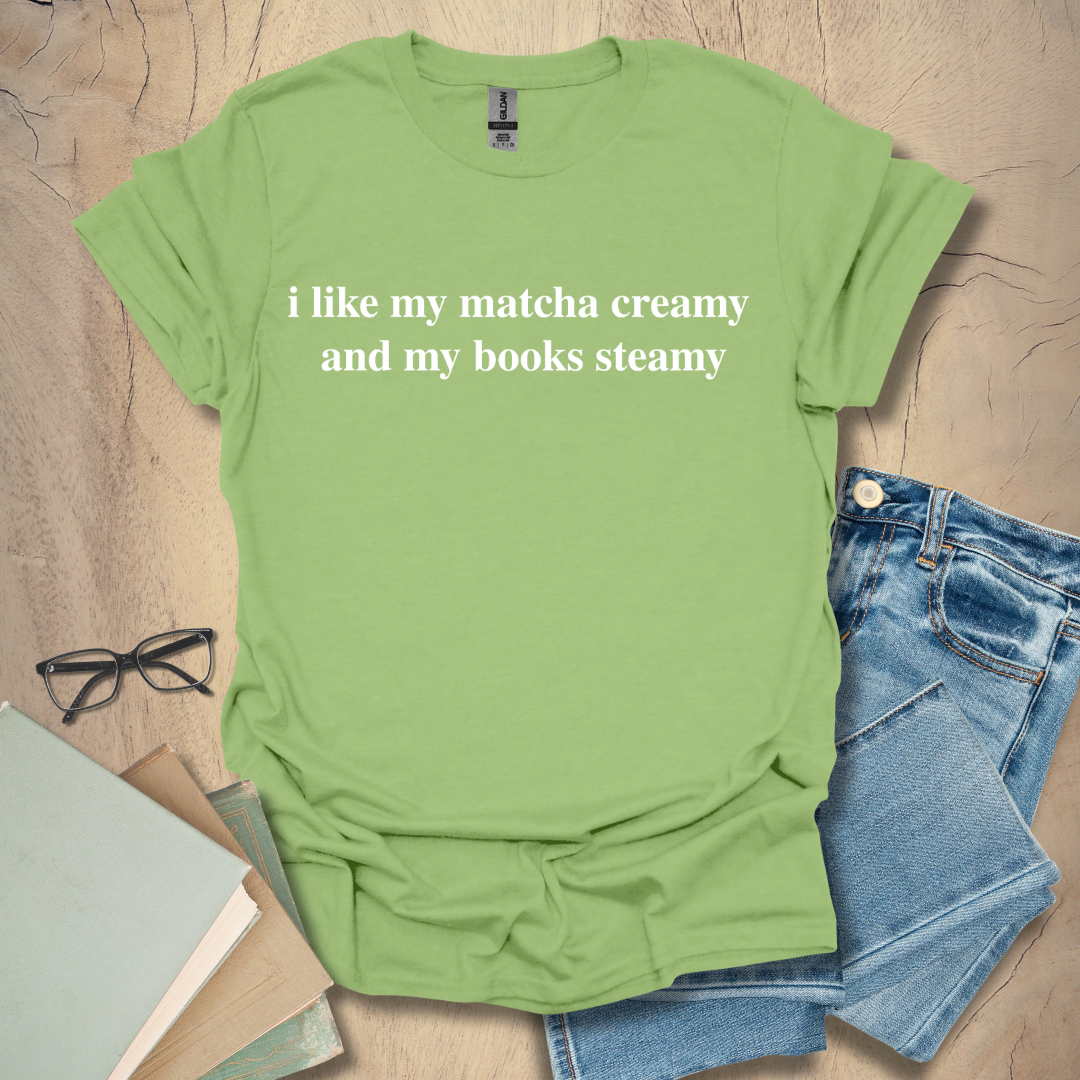 Creamy Matcha & Steamy Books Tee