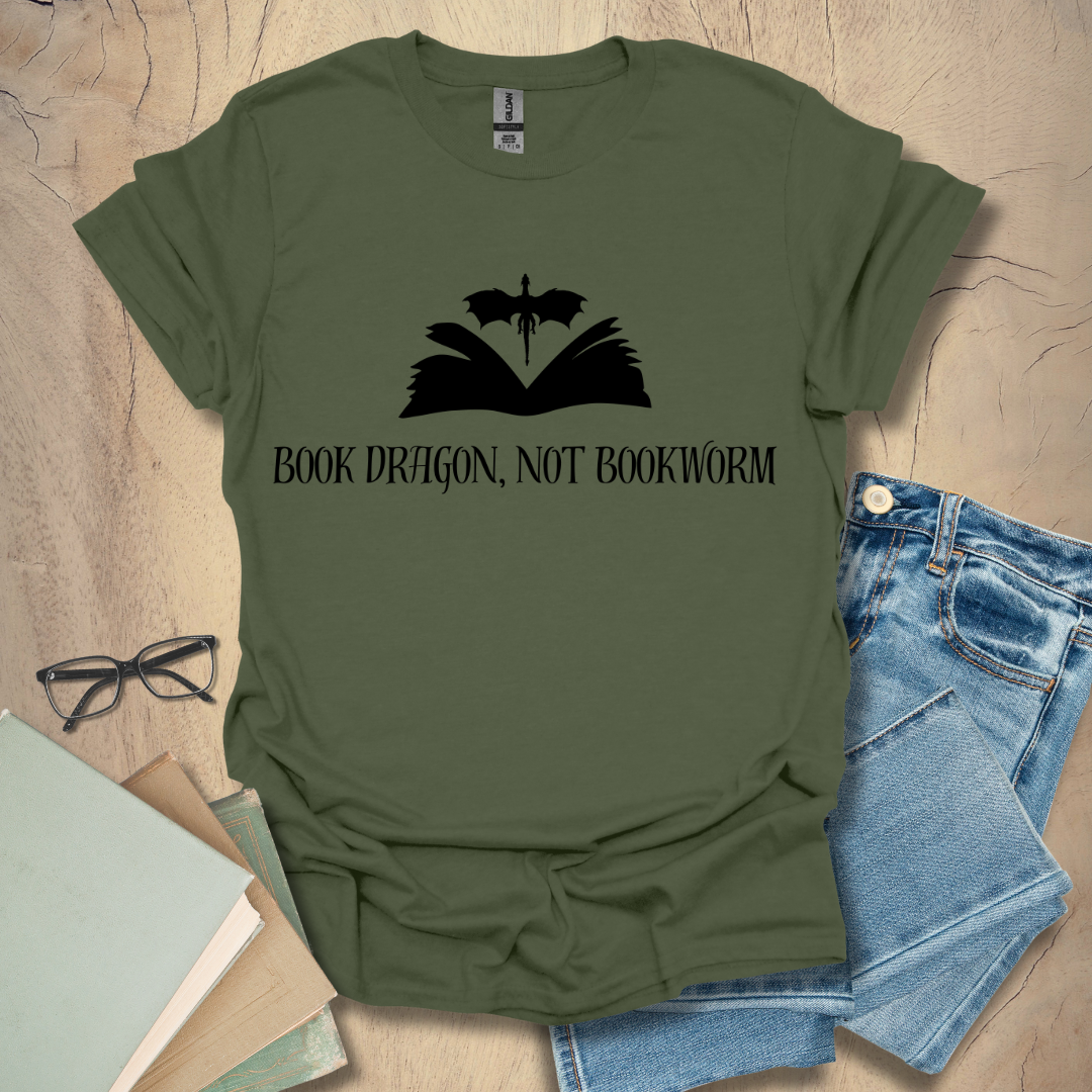 Book Dragon, Not Bookworm Tee