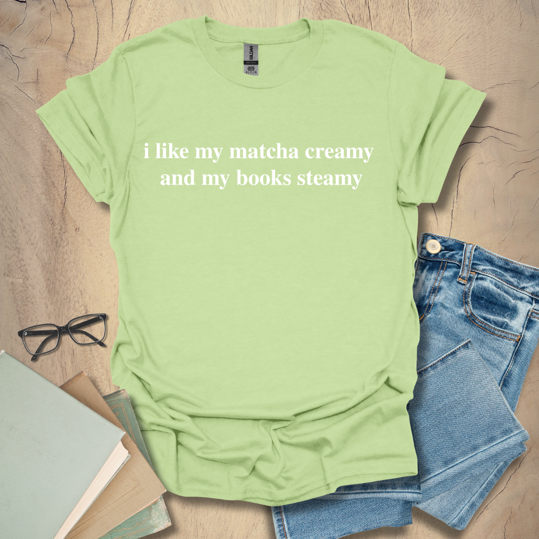 Creamy Matcha & Steamy Books Tee