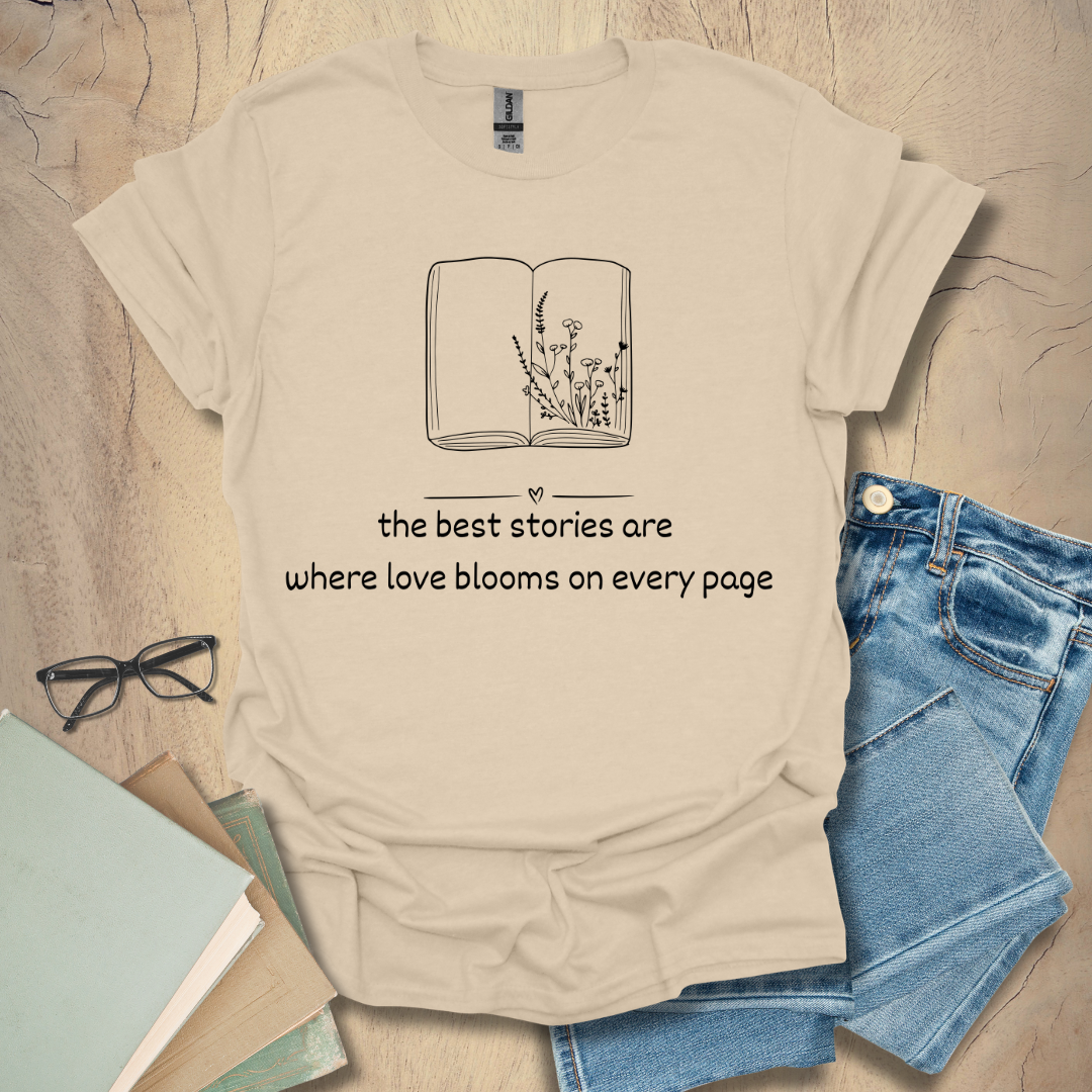 Love Blooms - Bold Bookish Love Tee