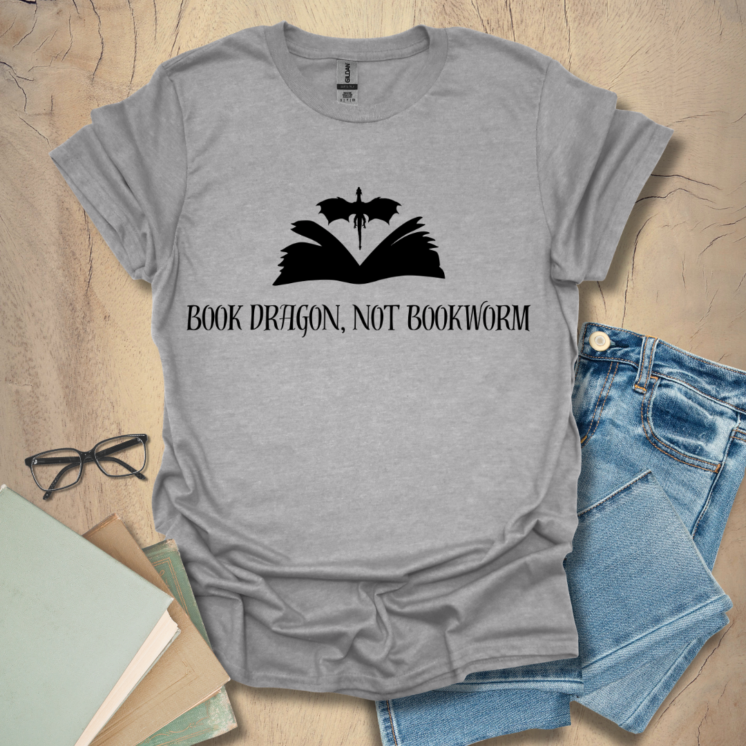 Book Dragon, Not Bookworm Tee