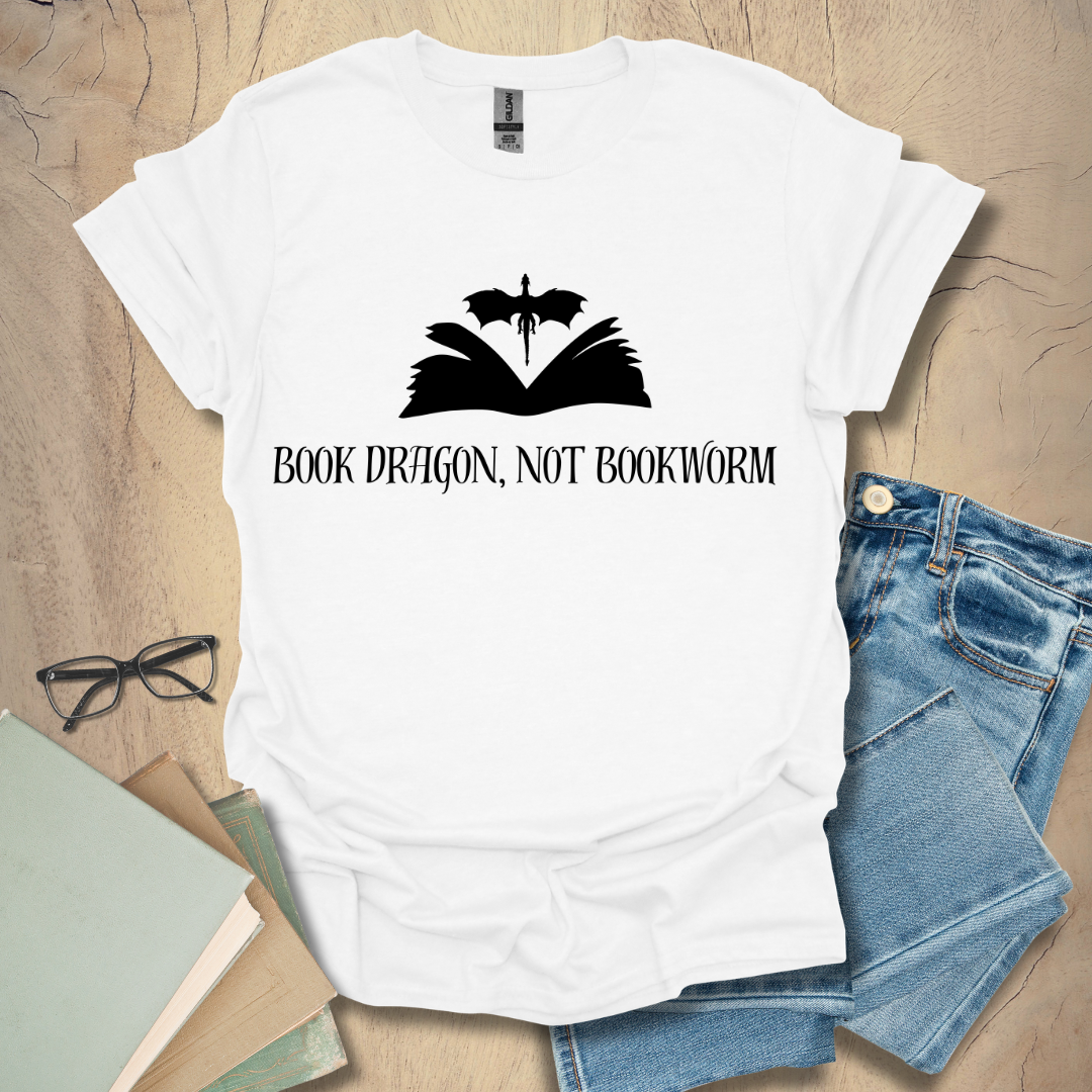 Book Dragon, Not Bookworm Tee