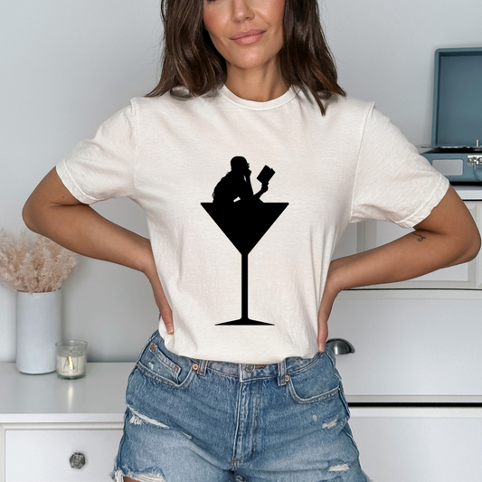 Reading In A Martini Tee