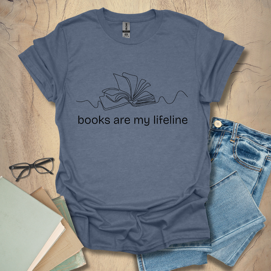 Books Are My Lifeline Tee
