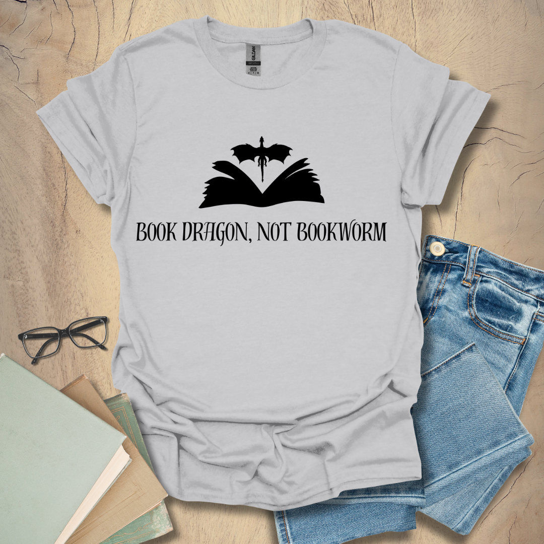 Book Dragon, Not Bookworm Tee