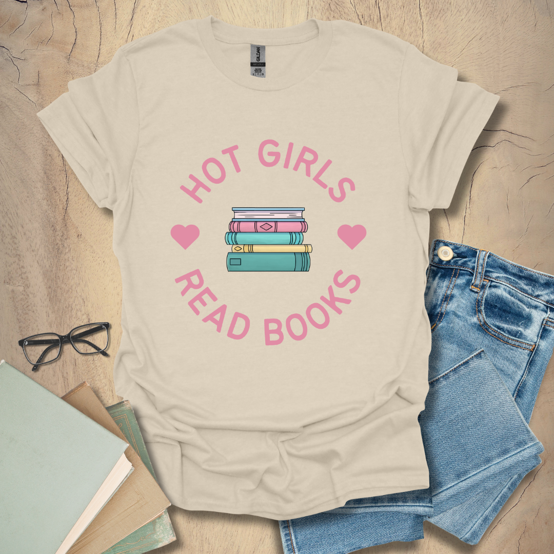 Hot Girls Read Books - Pretty In Pink Tee