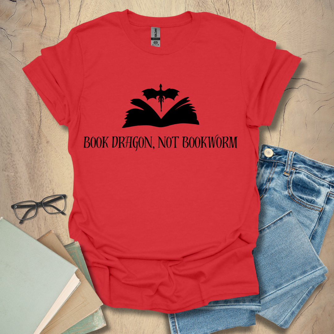 Book Dragon, Not Bookworm Tee