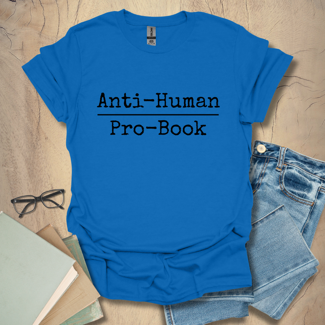 Anti-Human Pro-Book Tee - Quiet Rage Typeface