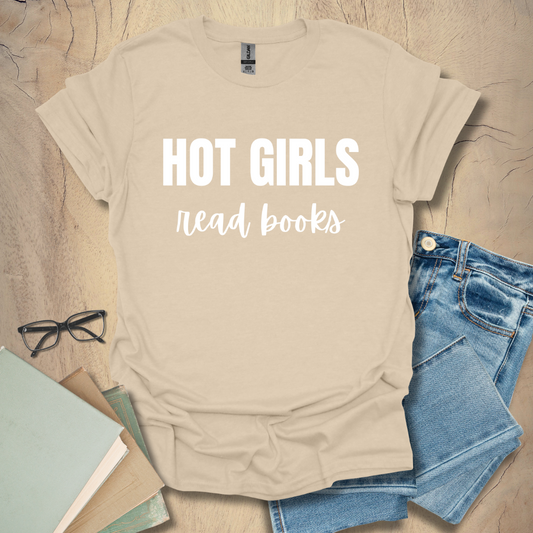 Hot Girls Read Books - Minimalist Tee