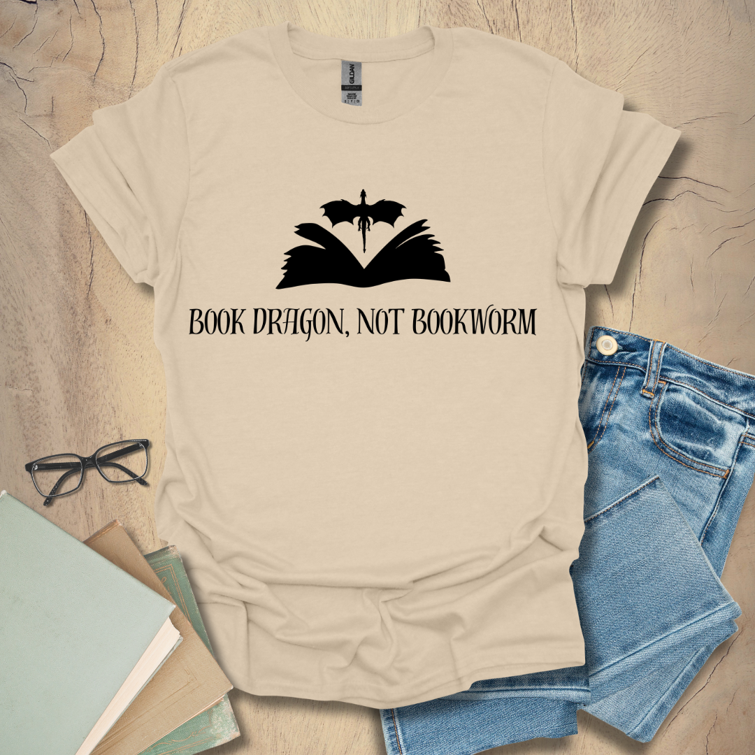 Book Dragon, Not Bookworm Tee