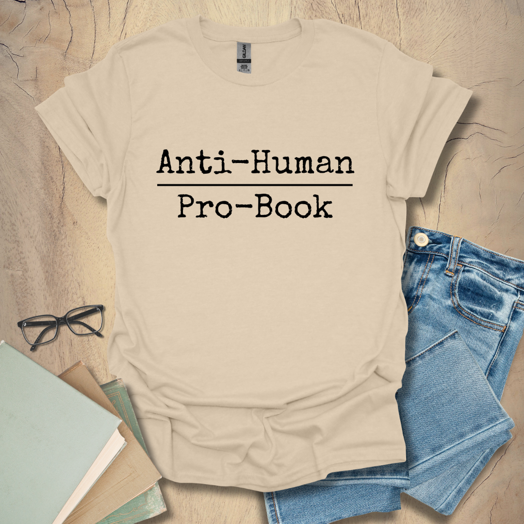 Anti-Human Pro-Book Tee - Quiet Rage Typeface