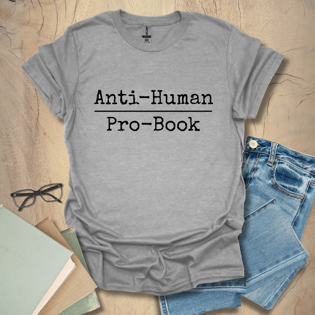 Anti-Human Pro-Book Tee - Quiet Rage Typeface