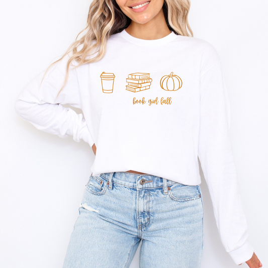 Book Girl Fall - Orange Edition Long Sleeve