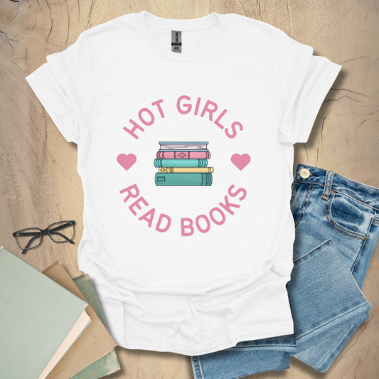 Hot Girls Read Books - Pretty In Pink Tee