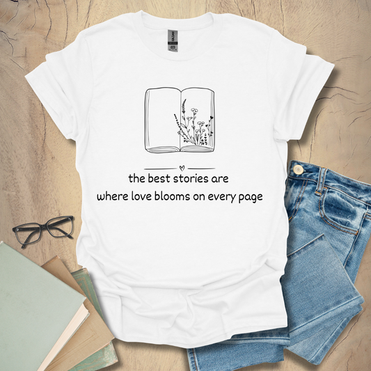 Love Blooms - Bold Bookish Love Tee