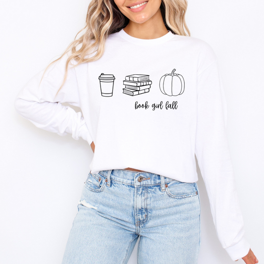 Book Girl Fall Long Sleeve