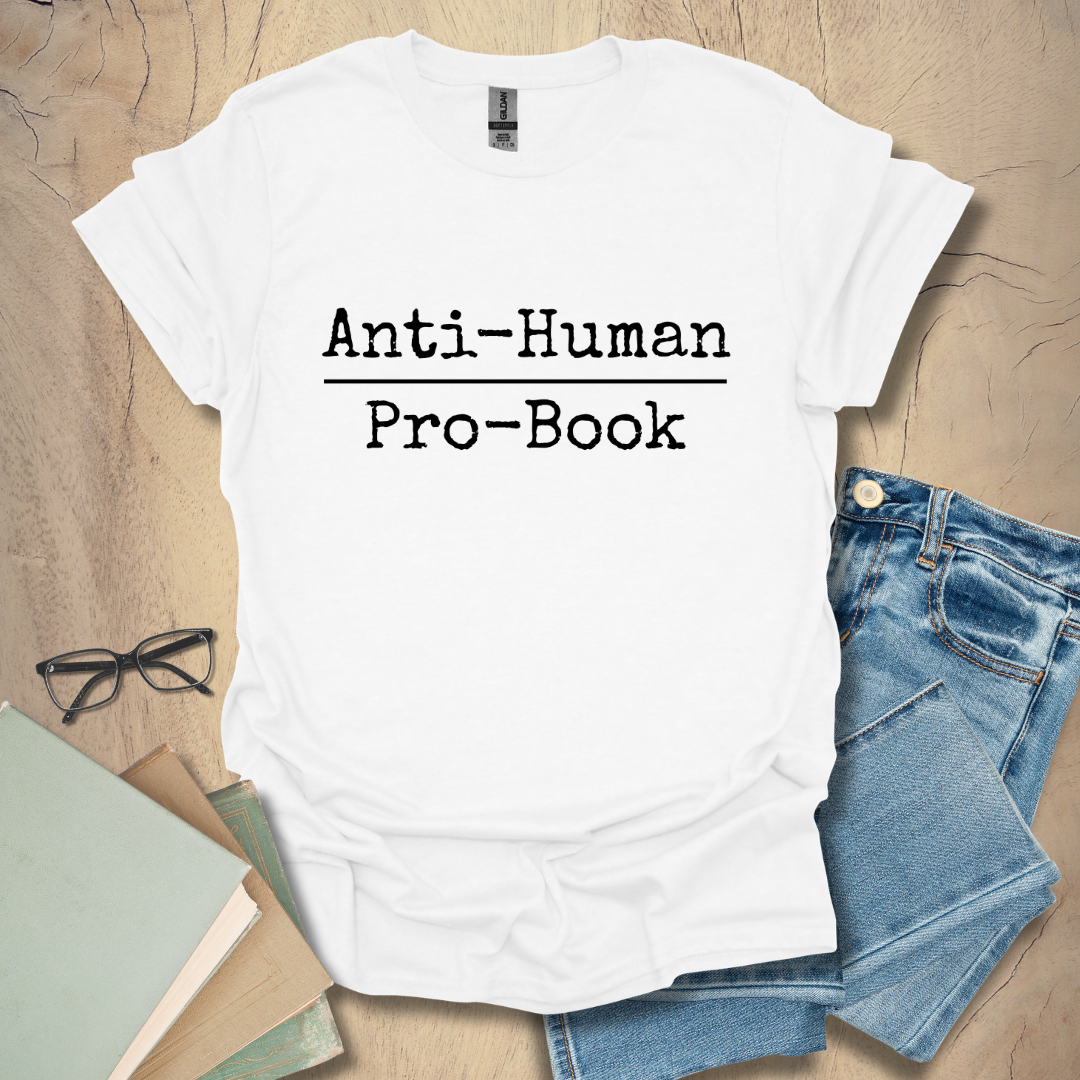 Anti-Human Pro-Book Tee - Quiet Rage Typeface